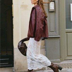 Lombardio Lace Maxi Skirt White